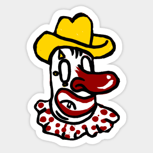 Yee-Haw Clown Sticker